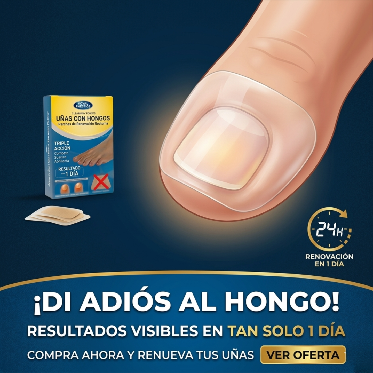 NailShield Pro™ - Acción triple nocturna, resultados visibles desde el primer día