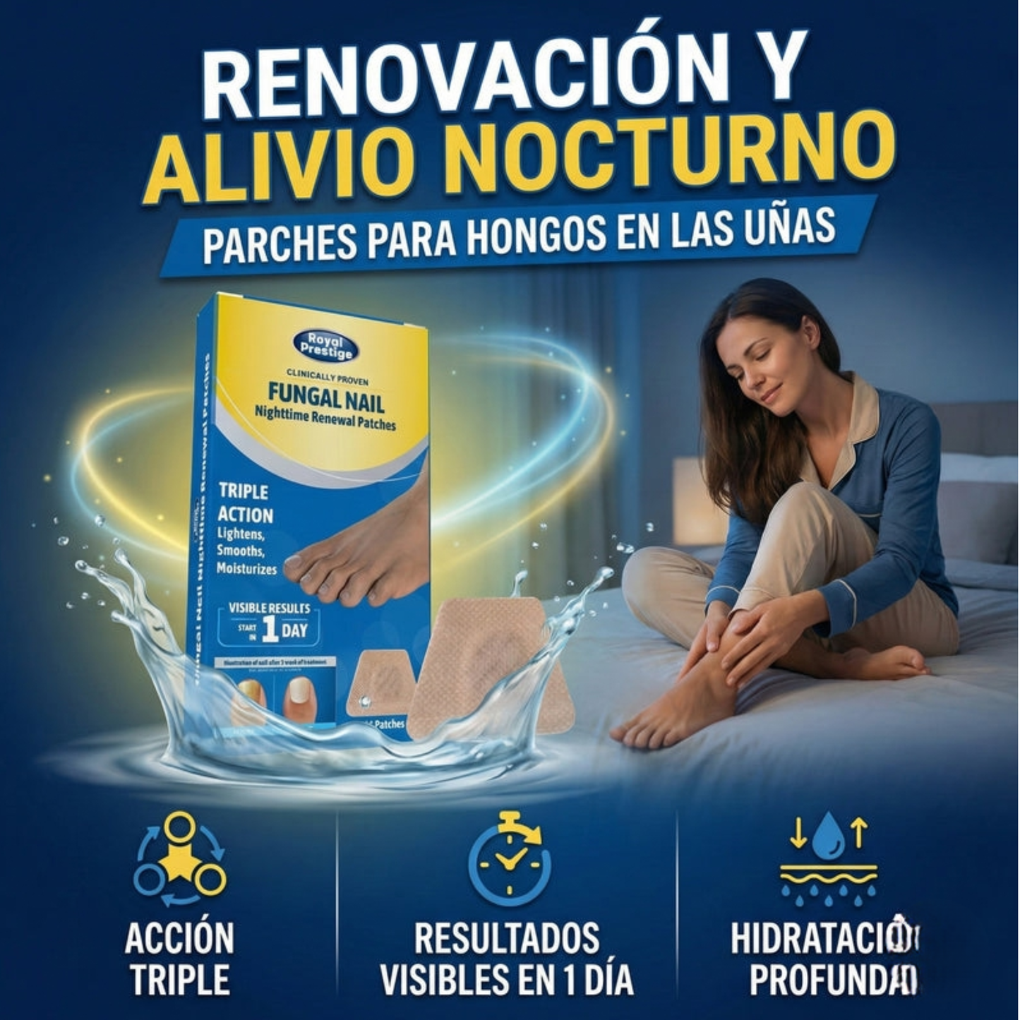 NailShield Pro™ - Acción triple nocturna, resultados visibles desde el primer día