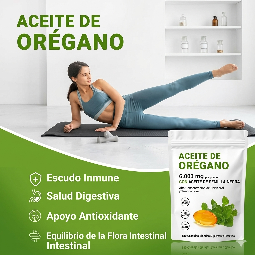 Aceite De Orégano 6000 Mg - Refuerza tu sistema inmunológico natural