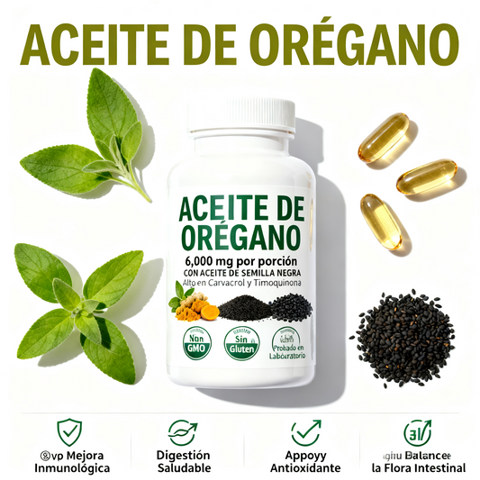 Aceite De Orégano 6000 Mg - Refuerza tu sistema inmunológico natural