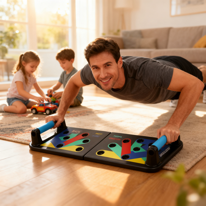Tablero Flexiones Multifuncional Deporte - Entrena pecho, brazos y espalda