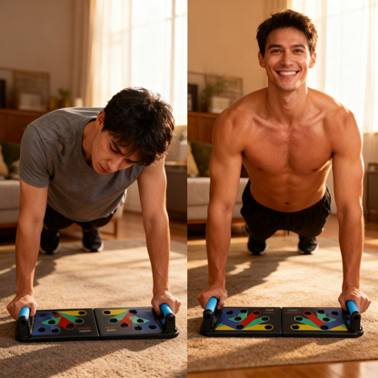 Tablero Flexiones Multifuncional Deporte - Entrena pecho, brazos y espalda