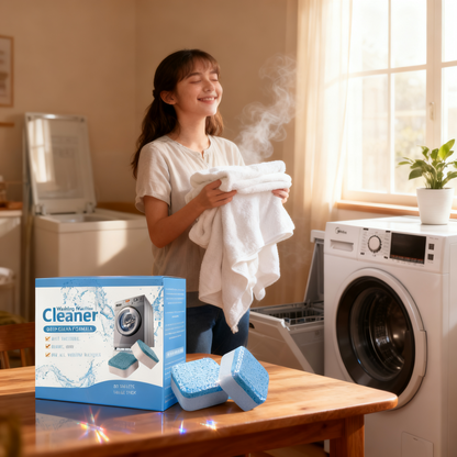 (12PCS) Caja pastillas lavadora - Limpia y desinfecta tu lavadora