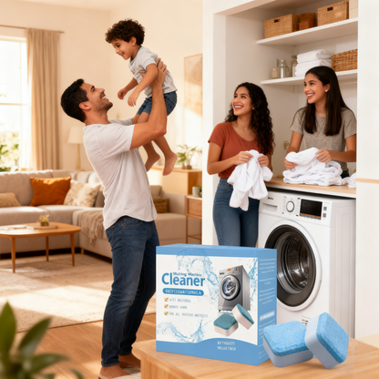(12PCS) Caja pastillas lavadora - Limpia y desinfecta tu lavadora