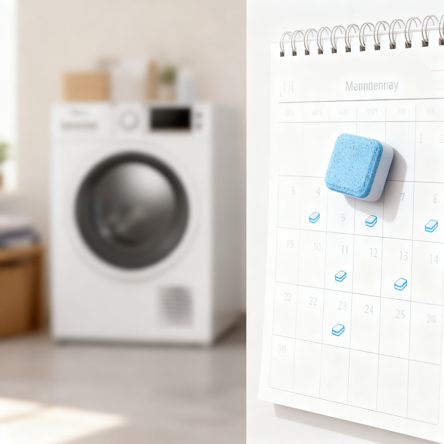 (12PCS) Caja pastillas lavadora - Limpia y desinfecta tu lavadora