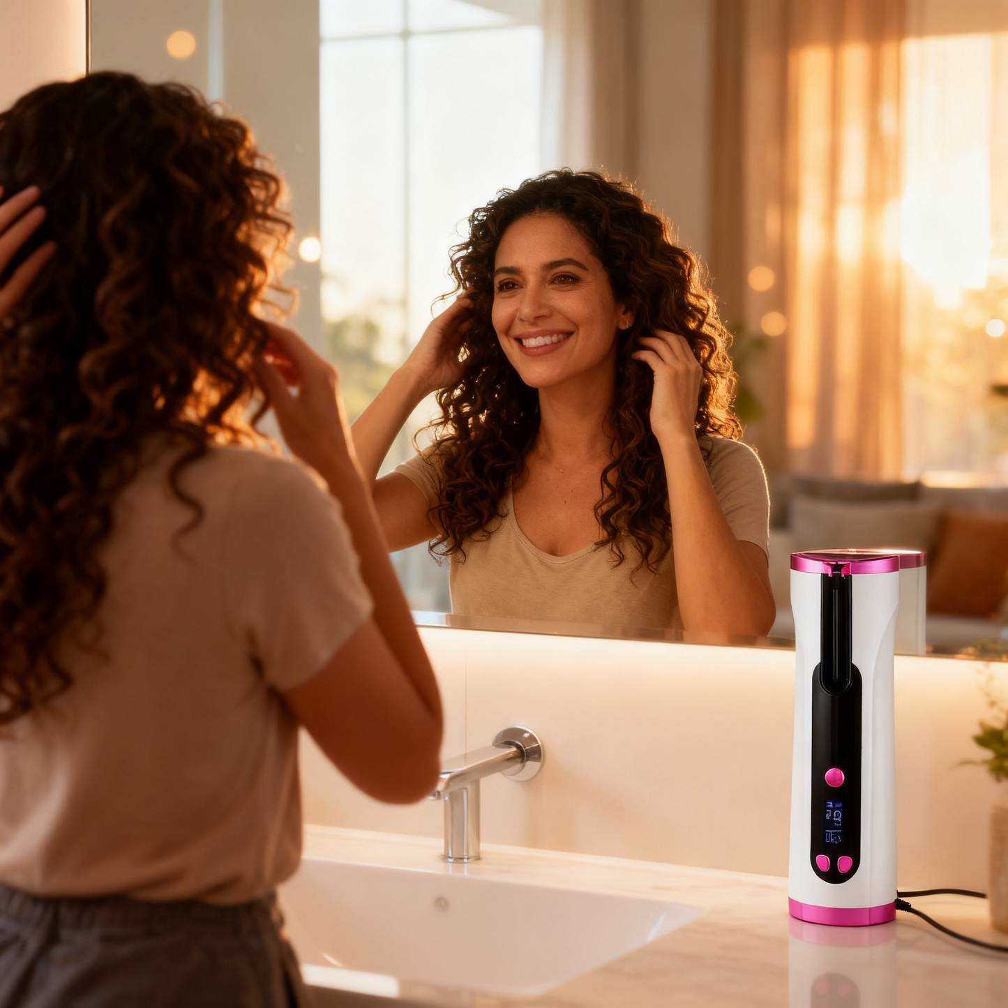 Onduladora y Rizadora Compacta Portátil - Rizos perfectos en minutos ✨